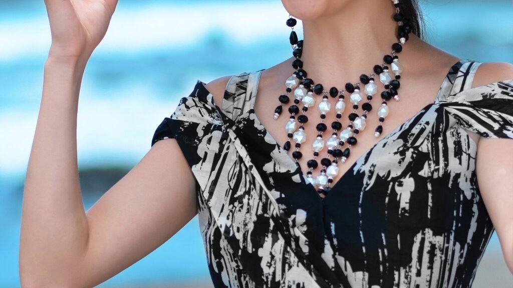 Black Obsidian Statement Necklace